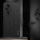 For Honor 200 Pro Tree Bark Leather Shockproof Phone Case(Black) - 2