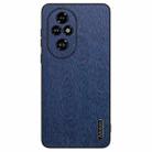 For Honor 200 Pro Tree Bark Leather Shockproof Phone Case(Blue) - 1