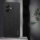 For Honor X60i Tree Bark Leather Shockproof Phone Case(Black) - 2