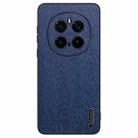 For Honor Magic7 Pro Tree Bark Leather Shockproof Phone Case(Blue) - 1