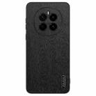 For Honor Magic 7 Tree Bark Leather Shockproof Phone Case(Black) - 1