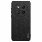 For Honor X60Pro Tree Bark Leather Shockproof Phone Case(Black) - 1