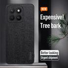 For Honor X8c Tree Bark Leather Shockproof Phone Case(Black) - 2
