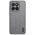 For Honor X8c Tree Bark Leather Shockproof Phone Case(White) - 1