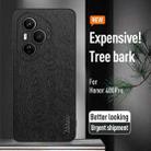 For Honor 400 Pro Global 160.8mm Tree Bark Leather Shockproof Phone Case(Black) - 2