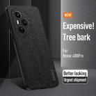 For Honor 400 Pro Global 160.8mm Tree Bark Leather Shockproof Phone Case(Black) - 3