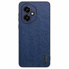 For Honor 400 Global 156.5mm Tree Bark Leather Shockproof Phone Case(Blue) - 1