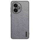 For Honor 400 Global 156.5mm Tree Bark Leather Shockproof Phone Case(White) - 1