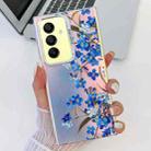 For Samsung Galaxy A15 5G Electroplating Laser Flower Texture TPU Phone Case(Myosotis AH2) - 1