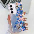 For Samsung Galaxy A35 5G Electroplating Laser Flower Texture TPU Phone Case(Myosotis AH2) - 1