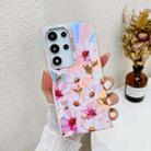 For Samsung Galaxy S24 Ultra 5G Electroplating Laser Flower Texture TPU Phone Case(Cosmos Flower AH7) - 1