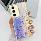 For Samsung Galaxy S24+ 5G Electroplating Laser Flower Texture TPU Phone Case(Flower AH1) - 1