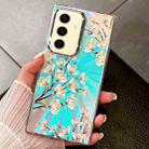 For Samsung Galaxy S24+ 5G Electroplating Laser Flower Texture TPU Phone Case(Pear Blossom  AH17) - 1