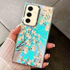 For Samsung Galaxy S24 5G Electroplating Laser Flower Texture TPU Phone Case(Pear Blossom  AH17) - 1