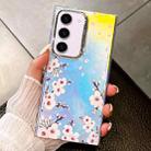 For Samsung Galaxy S23+ 5G Electroplating Laser Flower Texture TPU Phone Case(Plum Blossom AH18) - 1