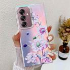 For Samsung Galaxy A14 5G Electroplating Laser Flower Texture TPU Phone Case(Zinnia AH9) - 1