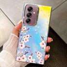 For Samsung Galaxy A14 5G Electroplating Laser Flower Texture TPU Phone Case(Plum Blossom AH18) - 1