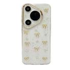For Huawei Pura 70 Small Fresh Bow TPU Phone Case(Gold Bow) - 1