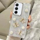 For Samsung Galaxy A55 Three-dimensional Butterfly Glitter TPU  Phone Case(Gold) - 1