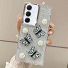For Samsung Galaxy S23 FE 5G Three-dimensional Butterfly Glitter TPU  Phone Case(Blue) - 1