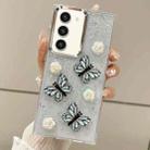 For Samsung Galaxy S20 FE Three-dimensional Butterfly Glitter TPU  Phone Case(Blue) - 1