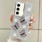 For Samsung Galaxy S20 FE Three-dimensional Butterfly Glitter TPU  Phone Case(Pink) - 1
