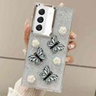 For Samsung Galaxy S22+ 5G Three-dimensional Butterfly Glitter TPU  Phone Case(Blue) - 1