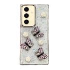 For Samsung Galaxy S24 FE 5G Three-dimensional Butterfly Glitter TPU  Phone Case(Pink) - 1