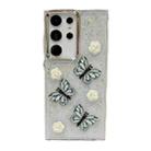 For Samsung Galaxy S25 Ultra 5G Three-dimensional Butterfly Glitter TPU  Phone Case(Blue) - 1