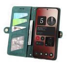 For Nothing Phone 2a Geometric Zipper Wallet Side Buckle Leather Phone Case(Green) - 3