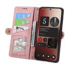 For Nothing Phone 2a Geometric Zipper Wallet Side Buckle Leather Phone Case(Pink) - 3