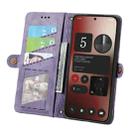 For Nothing Phone 2a Geometric Zipper Wallet Side Buckle Leather Phone Case(Purple) - 3