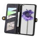 For Nothing Phone 2 Geometric Zipper Wallet Side Buckle Leather Phone Case(Black) - 3