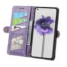 For Nothing Phone 2 Geometric Zipper Wallet Side Buckle Leather Phone Case(Purple) - 3