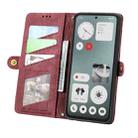 For Nothing CMF Phone 1 Geometric Zipper Wallet Side Buckle Leather Phone Case(Red) - 3