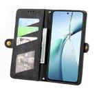 For Nothing Phone 3a Geometric Zipper Wallet Side Buckle Leather Phone Case(Black) - 3