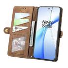 For OnePlus Nord CE 4 Geometric Zipper Wallet Side Buckle Leather Phone Case(Brown) - 3