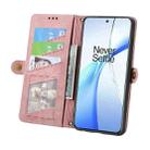 For OnePlus Nord CE 4 Geometric Zipper Wallet Side Buckle Leather Phone Case(Pink) - 3