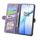 For OnePlus Nord CE 4 Geometric Zipper Wallet Side Buckle Leather Phone Case(Purple) - 3