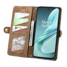 For OnePlus Nord N30 SE Geometric Zipper Wallet Side Buckle Leather Phone Case(Brown) - 3