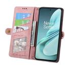 For OnePlus Nord N30 SE Geometric Zipper Wallet Side Buckle Leather Phone Case(Pink) - 3