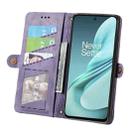 For OnePlus Nord N30 SE Geometric Zipper Wallet Side Buckle Leather Phone Case(Purple) - 3