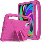 For iPad Pro 13 2024 Handle EVA Shockproof Tablet Case with Holder(RoseRed) - 1