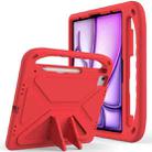 For iPad Air 13 2024 Handle EVA Shockproof Tablet Case with Holder(Red) - 1