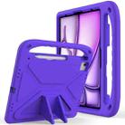 For iPad Air 13 2024 Handle EVA Shockproof Tablet Case with Holder(Purple) - 1