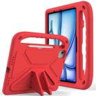 For iPad Air 11 / Pro 11 2024 Handle EVA Shockproof Tablet Case with Holder(Red) - 1