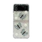 For Samsung Galaxy Z Flip4 Three-dimensional Butterfly Glitter TPU  Phone Case(Blue) - 1