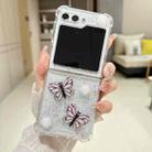 For Samsung Galaxy Z Flip5 Three-dimensional Butterfly Glitter TPU  Phone Case(Pink) - 2