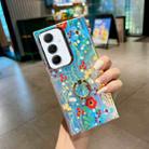 For Samsung Galaxy A55 5G Electroplating Laser Flower Ring Holder TPU Phone Case(Flower AH6) - 1