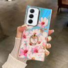 For Samsung Galaxy A55 5G Electroplating Laser Flower Ring Holder TPU Phone Case(Cosmos Flower AH7) - 1